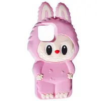 Чехол накладка Labubu iPhone 15 Розовая