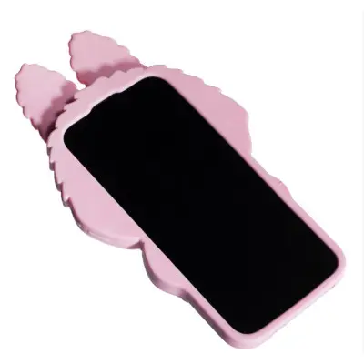 Чехол накладка Labubu iPhone 15 Розовая