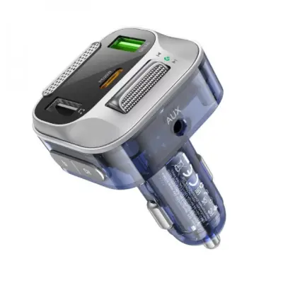 FM Трансмітер Hoco E75 PD 30W Dark blue, Темно-синій FM Трансмітер Hoco E75 PD 30W Dark blue, Темно-синій