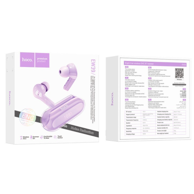 Безпровідні навушники Hoco EW39 Purple, Фіолетові