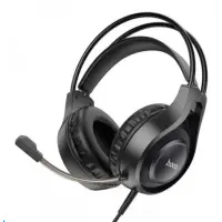 Накладные игровые наушники-гарнитура с микрофоном Hoco W106 Tiger Black, Черные