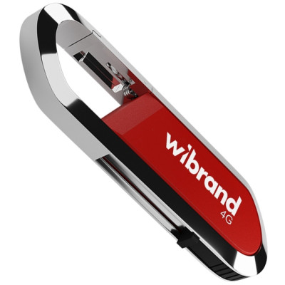 Флеш память 4Gb Wibrand Aligator USB 2.0 Темно-Красная