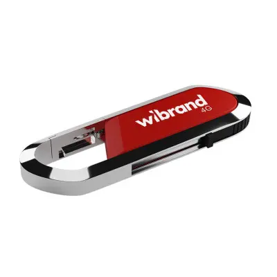 Флеш память 4Gb Wibrand Aligator USB 2.0 Темно-Красная