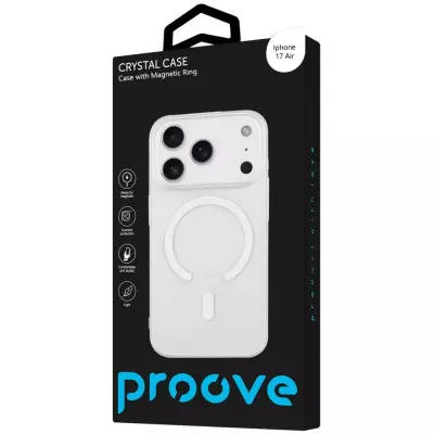 Чохол Накладка Proove Crystal MagSafe iPhone 17 Air Прозора Чохол Накладка Proove Crystal MagSafe iPhone 17 Air Прозора