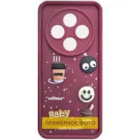 Чехол накладка Pretty Things Samsung A356 (A35 5G) Красная /Always Happy