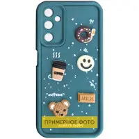Чехол накладка Pretty Things Xiaomi Redmi Note 12 4G Зеленая Pine green/ Always Happy