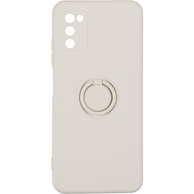 Чехол накладка Ring Holder Samsung A037 (A03s) Слоновая кость
