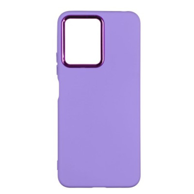 Накладка Silicone Cover Metal Frame Xiaomi Redmi Note 10 Pro Фіолетова/ Elegant Purple