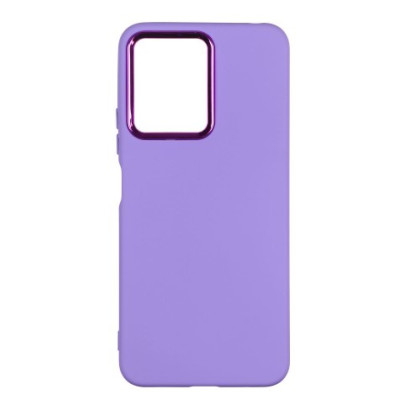 Чехол накладка Silicone Cover Metal Frame Xiaomi Redmi Note 10 Pro Фиолетовая/ Elegant Purple