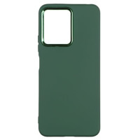 Чехол накладка Silicone Cover Metal Frame Xiaomi Redmi Note 10 Pro Зеленая/ Army Green