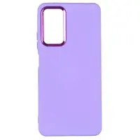 Чехол накладка Silicone Cover Metal Frame Xiaomi Redmi Note 10 Pro Фиолетовая/ Elderberry