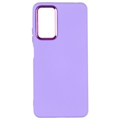 Чехол накладка Silicone Cover Metal Frame Xiaomi Redmi Note 10 Pro Фиолетовая/ Elderberry