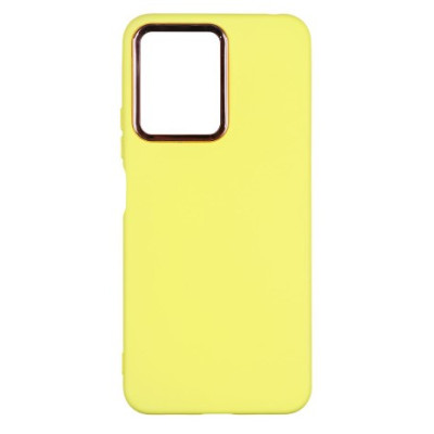 Чехол накладка Silicone Cover Metal Frame Xiaomi Redmi Note 12 Желтая