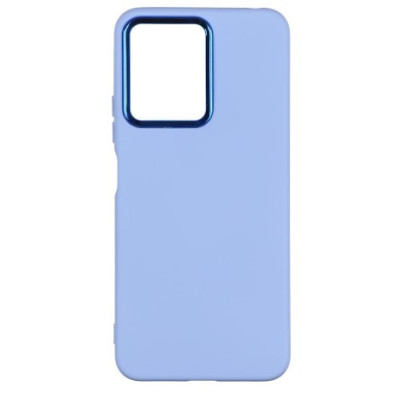 Чехол накладка Silicone Cover Metal Frame Xiaomi Redmi 12 Голубая