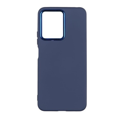 Чехол накладка Silicone Cover Metal Frame Xiaomi Redmi Note 12S Темна-синяя