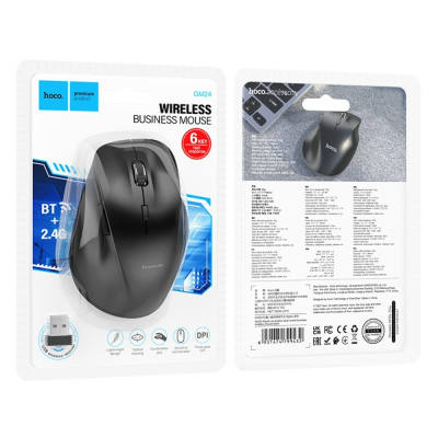 Бездротова миша BT Hoco GM24 Black, Чорна