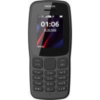 Кнопочный телефон Nokia 106 Dual Sim Dark Grey, серый