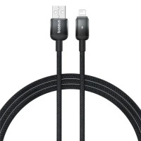 Кабель дата Baseus Pudding USB Type A - Lightning 2.4A 1м Чорний Кабель дата Baseus Pudding USB Type A - Lightning 2.4A 1м Чорний