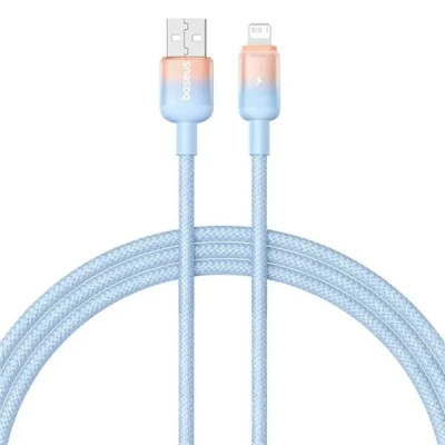 Кабель дата Baseus Discolor USB Type A - Lightning 2.4A 1м Голубой
