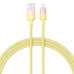 Кабель дата Baseus Discolor USB Type A - Lightning 2.4A 1м Желтый