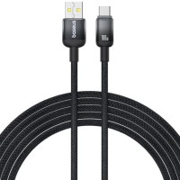 Кабель дата Baseus Discolor USB Type A - Type-C 100W 1м Чорний Кабель дата Baseus Discolor USB Type A - Type-C 100W 1м Чорний