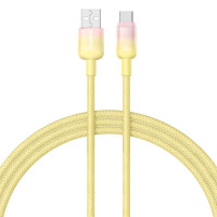 Кабель дата Baseus Discolor USB Type A - Type-C 100W 1м Жовтий Кабель дата Baseus Discolor USB Type A - Type-C 100W 1м Жовтий
