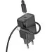 Мережевий зарядний пристрій Hoco N62 1USB-C 30W + Кабель Type-C to Type-C Black, Чорний