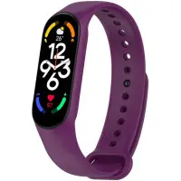 Ремешок Силикон Mi Band 3/4/5/6/7 Фиолетовый (Grape) Ремешок Силикон Mi Band 3/4/5/6/7 Фиолетовый (Grape)