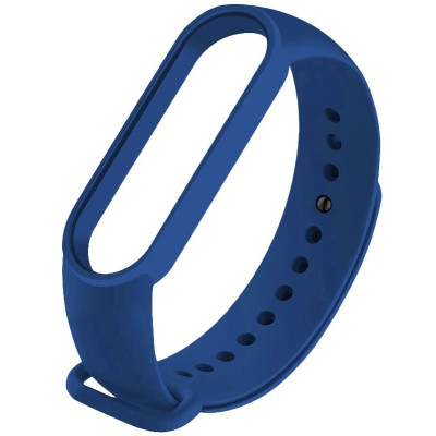 Ремінець Силікон Mi Band 3/4/5/6/7 Темно-синій
