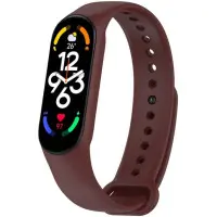 Ремінець Силікон Mi Band 3/4/5/6/7 Бордовий