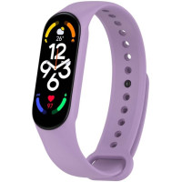 Ремешок Силикон Mi Band 3/4/5/6/7 Сиреневый Elegant Purple