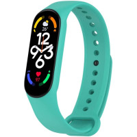 Ремешок Силикон Mi Band 3/4/5/6/7 Бирюзовый