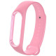 Ремешок Силикон Mi Band 3/4/5/6/7 Розовый  Light Pink