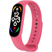 Ремешок Силикон Mi Band 3/4/5/6/7 Малиновый/ Dragon Fruit