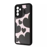 Чехол накладка Wave Artfull Samsung A366 (A36)/A566 (A56) Чёрный (Black Hearts)