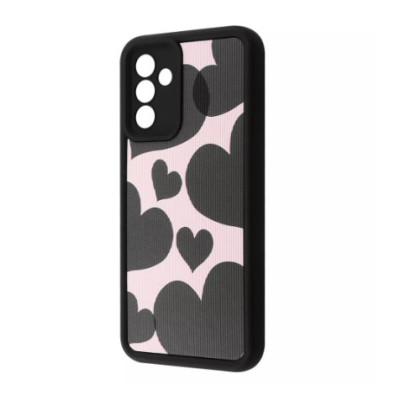 Чехол накладка Wave Artfull Samsung A366 (A36)/A566 (A56) Чёрный (Black Hearts)