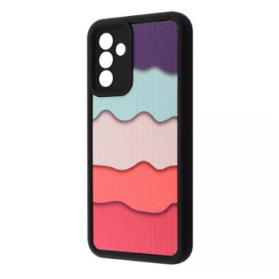 Чехол накладка Wave Artfull Samsung A366 (A36)/A566 (A56) Чёрный (Colorfull Waves)