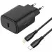 Сетевое зарядное устройство Proove Silicone Power 20W PD + Type-C to Lightning Black, Чёрный
