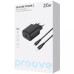 Сетевое зарядное устройство Proove Silicone Power 20W PD + Type-C to Lightning Black, Чёрный