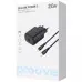 Сетевое зарядное устройство Proove Silicone Power 20W PD + Type-C to Lightning Black, Чёрный