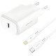 Мережевий зарядний пристрій Proove Silicone Power 2 20W PD + Type-C to Lightning Білий