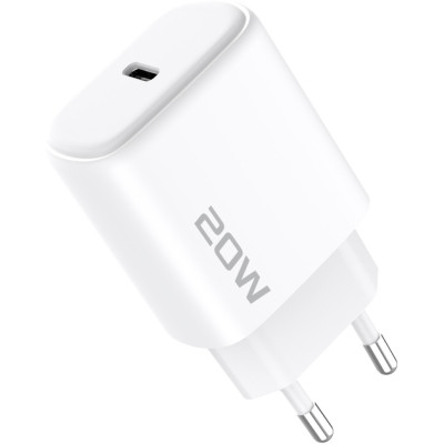 Сетевое зарядное устройство Proove Silicone Power 20W PD + Type-C to Lightning Белый