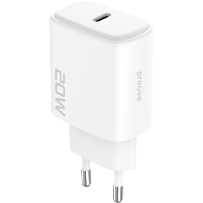 Сетевое зарядное устройство Proove Silicone Power 20W PD + Type-C to Lightning Белый