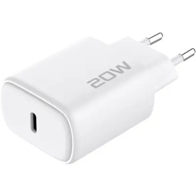 Мережевий зарядний пристрій Proove Silicone Power 2 20W PD + Type-C to Lightning Білий