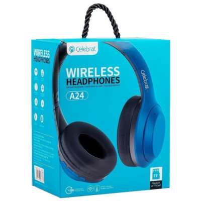 Беспроводные Bluetooth-наушники Celebrat A24 Blue, синий
