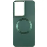 Чехол накладка Bonbon Metal MagSafe Samsung S918 (S23 Ultra) Зеленая/ Army Green