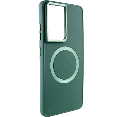 Чехол накладка Bonbon Metal MagSafe Samsung S918 (S23 Ultra) Зеленая/ Army Green