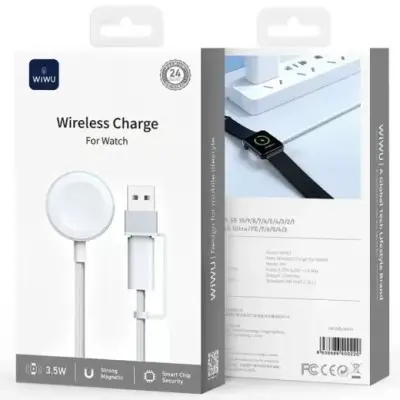 Зарядный кабель Wiwu M9 iWatch Білий (Type-C+USB-A) White, Белый Зарядный кабель Wiwu M9 iWatch Білий (Type-C+USB-A) White, Белый