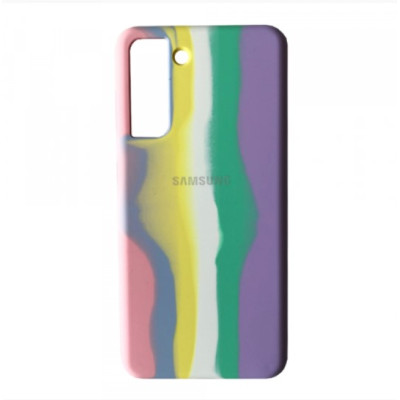 Чехол накладка HC Samsung G996 (S21+) Радуга №1