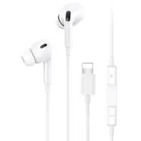 Провідні вакуумні навушники-гарнітура Usams SJ453 EP-41 Lightning In-ear Earphone White, білий Провідні вакуумні навушники-гарнітура Usams SJ453 EP-41 Lightning In-ear Earphone White, білий